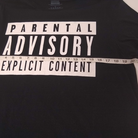 Parental Advisory Explicit Content Black T-Shirt L - Picture 4 of 5